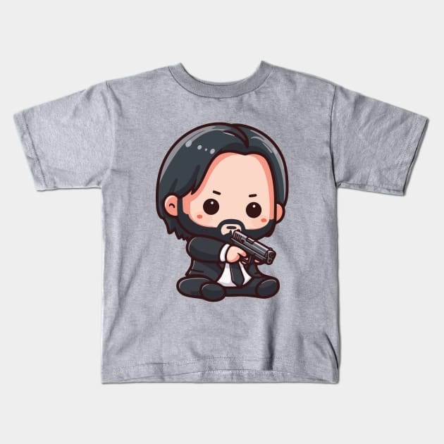 Mr Wick Kids T-Shirt by whatyouareisbeautiful